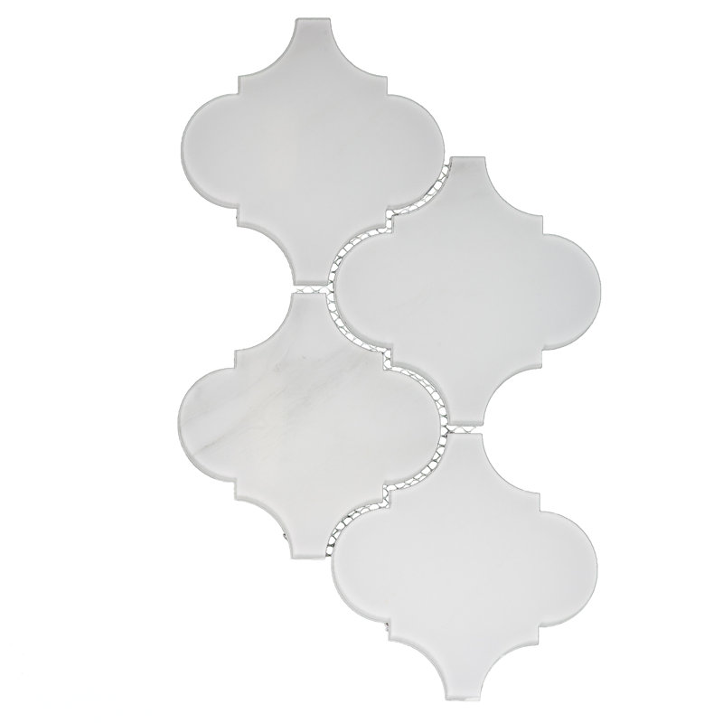 Tuscan Design Calacatta Big Lantern 6" x 6" Glass Mosaic Tile