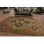 Tapis vert à motif géométrique indien 9 x 12