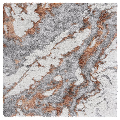 Wojtowicz Abstract Gray/Rust Area Rug