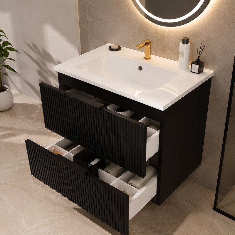 Armoire 060 noir sans lavabo