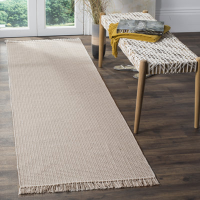 Bester Hand Woven Cotton Solid Colour Rug