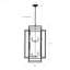 Luminaire suspendu moderne en chrome / noir à 8 lumières de 18 po et géométrique-1657857147