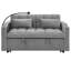 Lit pliable en velours gris, dossier et port réglables pour plus de facilité (velours gris gris, utilisation pratique)