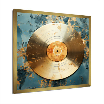 Disque vinyle doré et vert Melody I - Vinyle, art mural