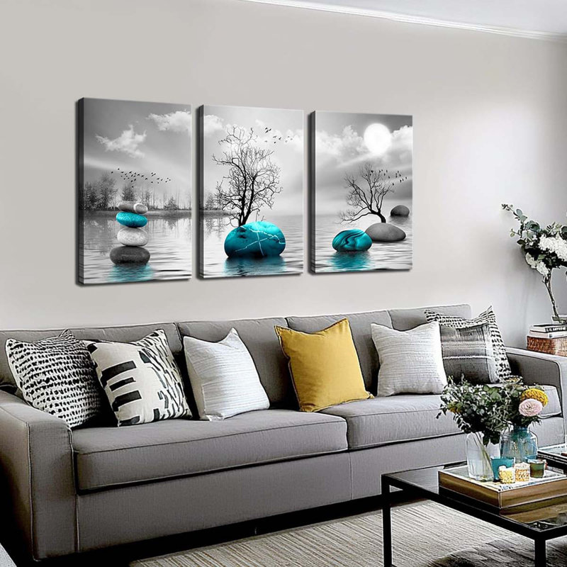 3 Piece Wrapped Canvas Print, 60 cm H x 120 cm W