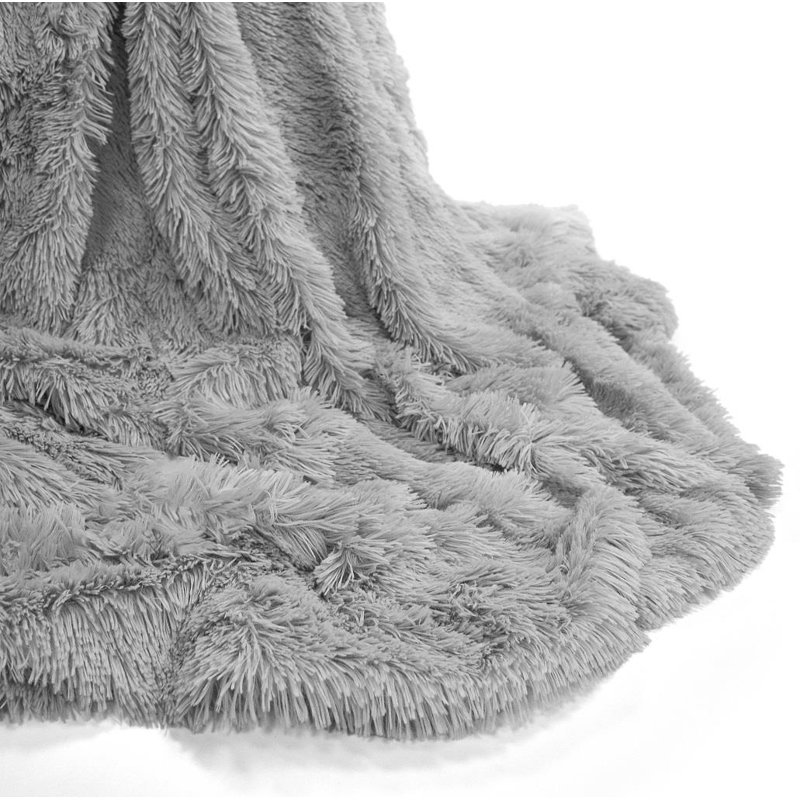 Busina Throw Blanket, Silver