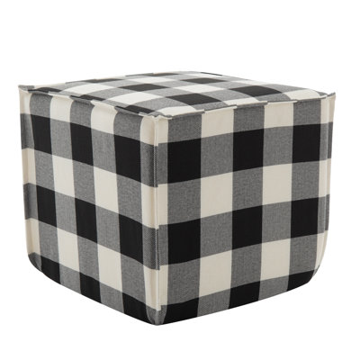 Modern Square Pouf Ottoman Footstool, 19" X 19" X 18", Multi-Functional For Living Room, Bedroom (Multiple Patterns)