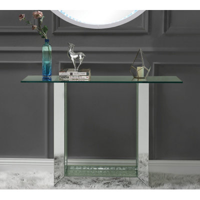 Console avec miroir et faux cristal