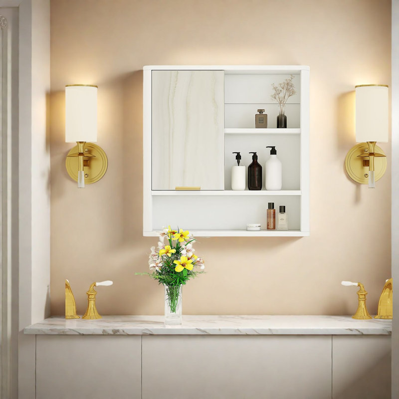Armoires à pharmacie peu encombrantes, rangement mural pour salle de bain moderne en MDF