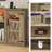 95" Farmhouse Tv Stand For Tvs Up To 100 Inch With Power Outlets, Large Media Console With Led Lights For Living Room-1744992670