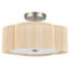 Plafonnier semi-encastré en tissu brossé 13 po 13 lumières 13 po-2113827464