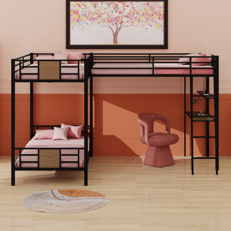 L-Shaped Bunk Bed