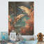 Dauphins mystiques, art mural sur bois de pin naturel-2126250055