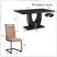 Ensembles de table de salle à manger moderne en bois MDF pour la maison, chaises en tissu brun pour 4