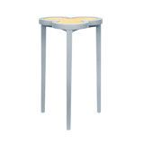 Clover Cigar Table With Reversible Lacquer And Natural Grasscloth Top In Matte Green Lacquer