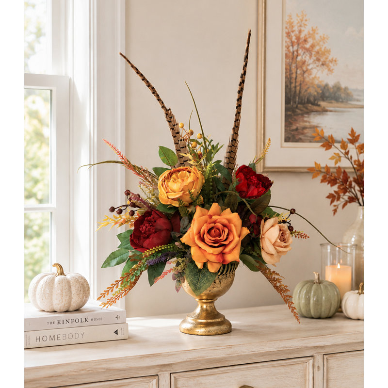 Faux Silk Mixed Assortment Arrangement in Vase