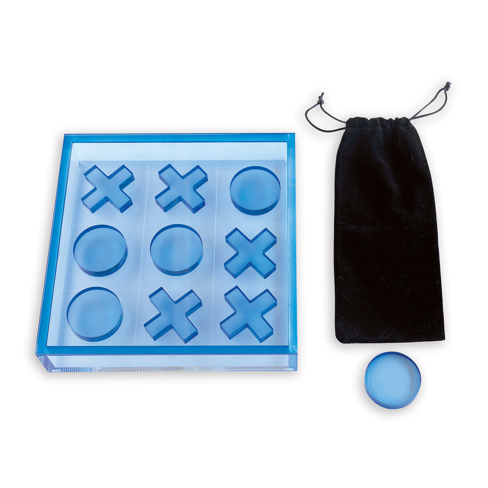 2 Player Acrylic Tic Tac Toe, Blue