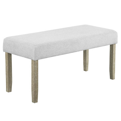 Banc de salle à manger contemporain rembourré avec structure en bois durable, parfait pour les salles à manger et les salons modernes.