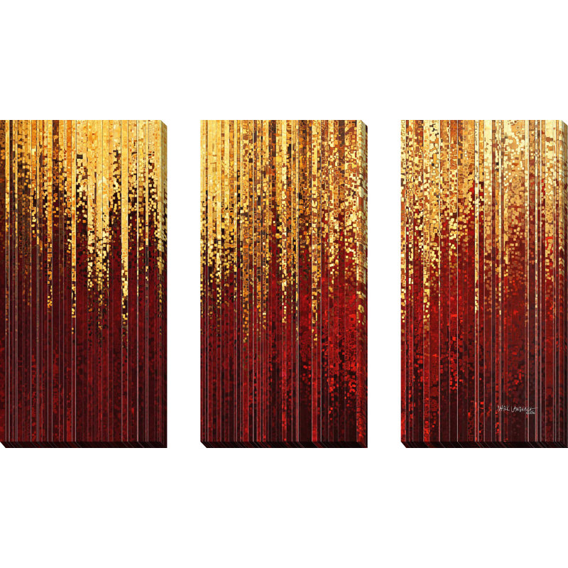 Marcher dans l'abondance. «Philippians 4 19» par Mark Lawrence - ensemble de 3 impressions sur toile tendue