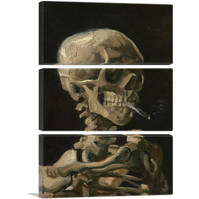 «Skull Of A Skeleton», impression de 3 pièces, H 60 po x l 40po x P 1,5 po