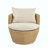 OUTDOOR PATIO 3PC BOHO FAUX WICKER CHAT SET, CUSHION