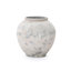 10.7" Mottled Grey Cement Globe Vase, Round Decorative Accent for Home Decor