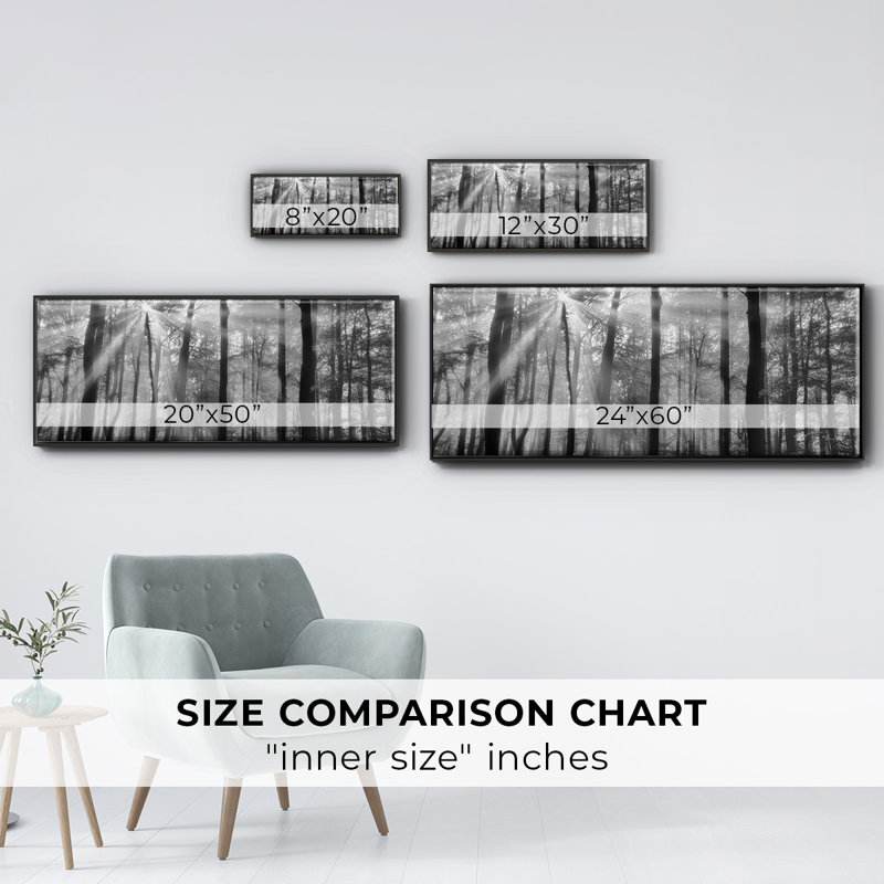 Cape May - impression sur cadre flottant, H 24 po x l 60 po x P 1,5 po, Noir