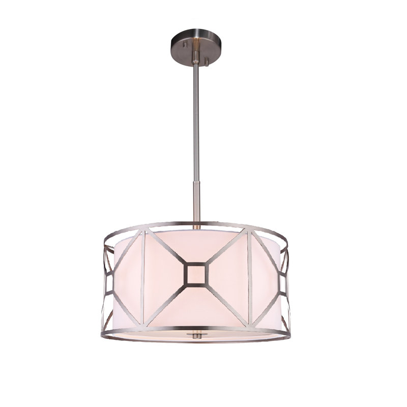 Hultgren 3 - Light Unique/Statement Pendant, Nickel, 48" H x 17" W x 17" D