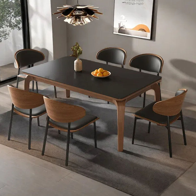 Modern simple family dining table, 29.92"H x 70.87"L x 35.43"W