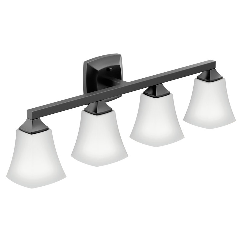 Moen Voss 4-Light Vanity Light, 2, Matte Black