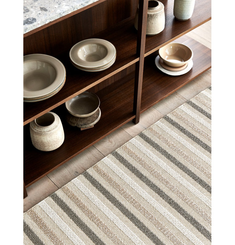 Grace Cream/Gray/White Rug, Brown/Beige, Runner 2'3" x 9'