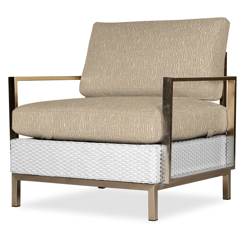 Elements Outdoor Lounge Chair, White, Cottage Pepper