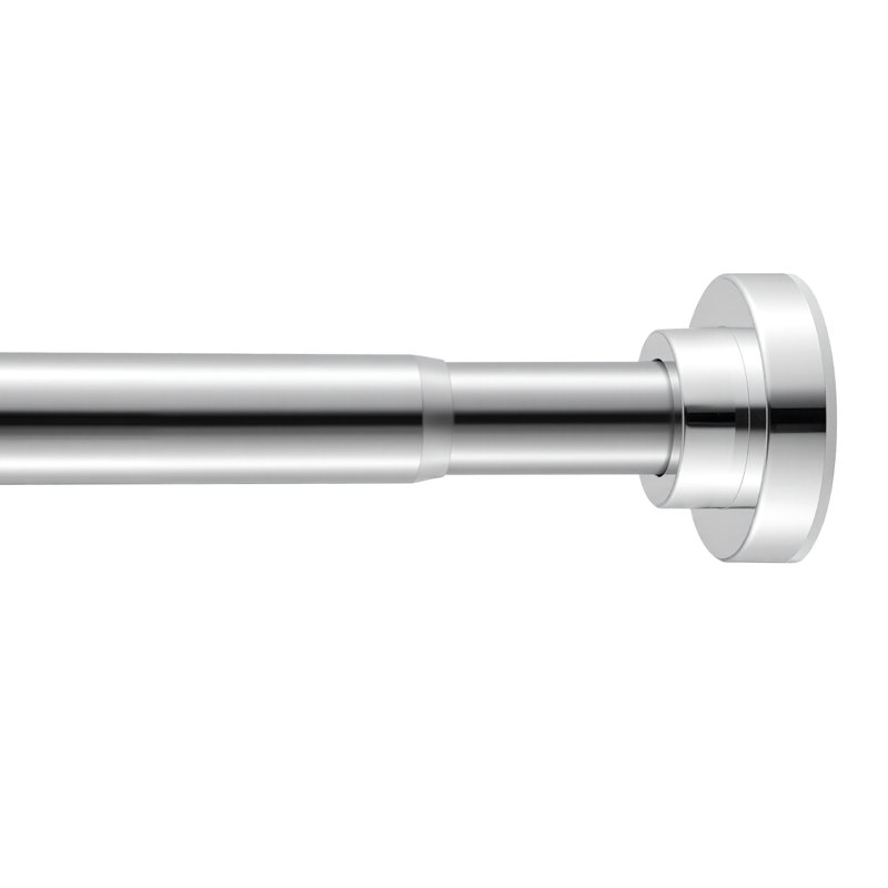 Tringle de rideau de douche à tension réglable 28-76 en acier inoxydable argenté