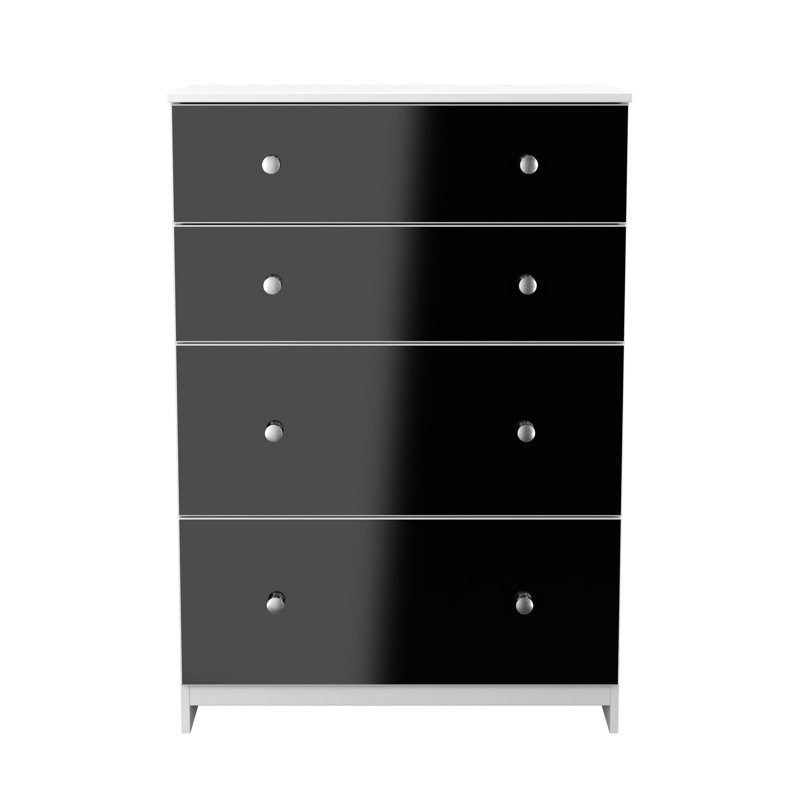 Borth 70cm W 4 - Drawer Chest of Drawers, Black
