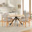 Modern Wooden Blended Linen Kaki Dining Chair-202347709