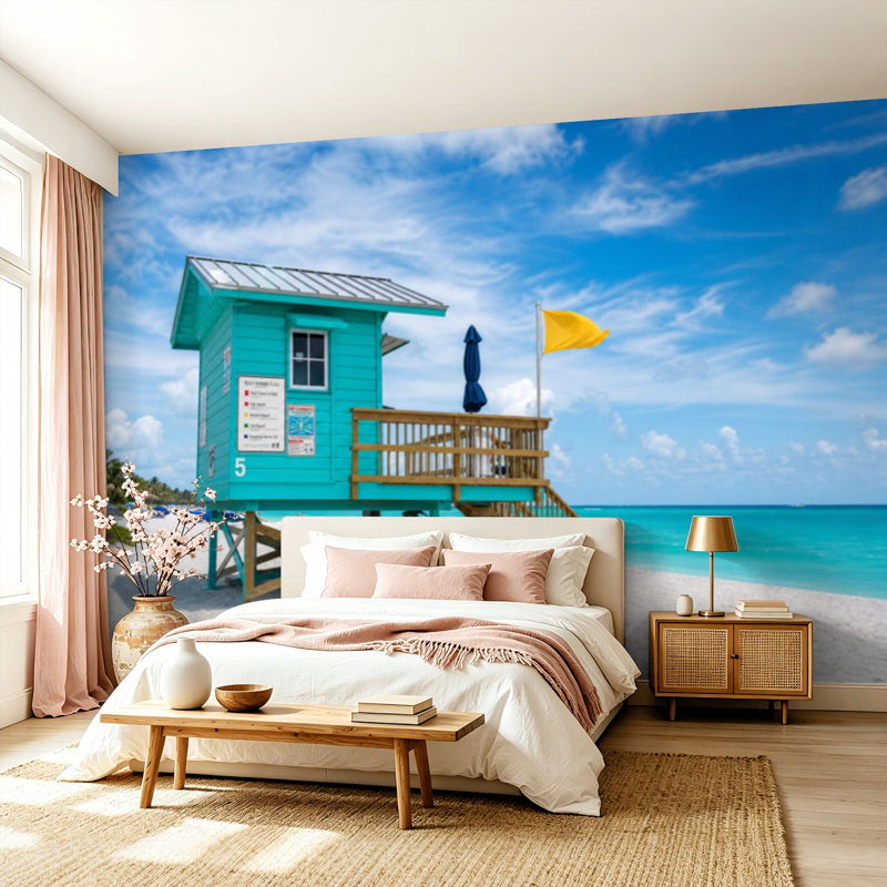Papier peint adhésif autocollant et amovible Venice Beach, Floride, 99.6" L x 144" W