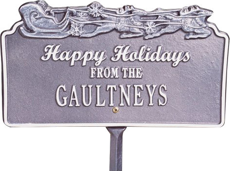 Happy Holidays Garden Stake, Yes
