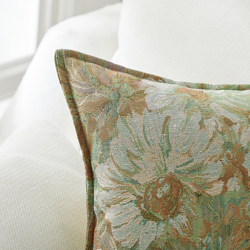Waroni - Housse de coussin décoratif floral | Housses de coussin décoratif | 18 po x 18 po, carré | Pièce unique | Aucun insert d'oreiller