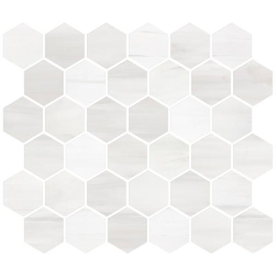 Bianco Dolomite 12" x 12" Marble Honeycomb Mosaic Tile