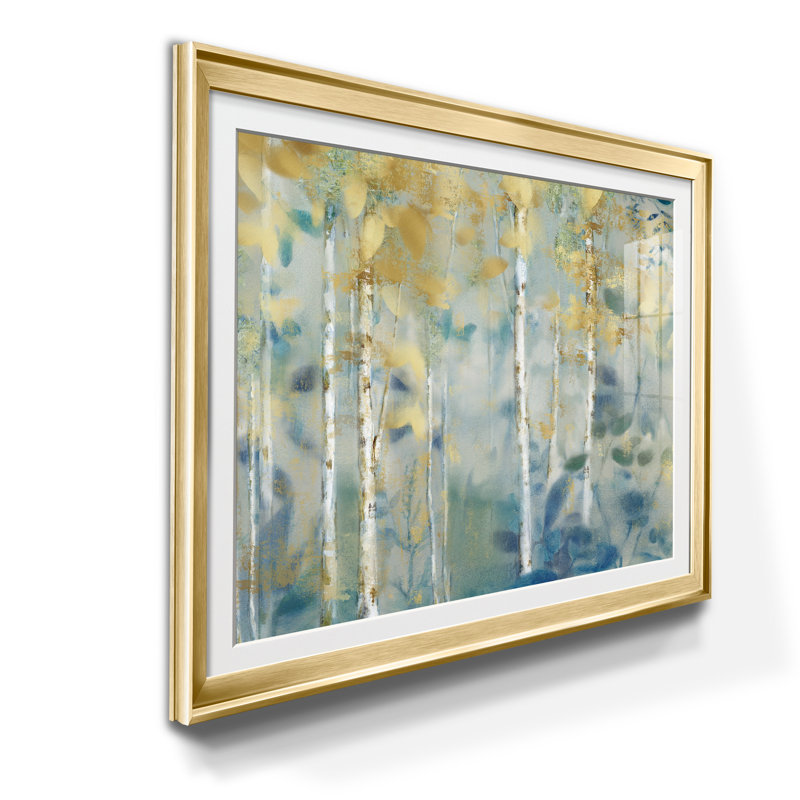 «Gilded Forest II», reproduction d'art sur papier encadrée, Doré, H 26,5 po x l 36,5 po x P 1,5 po