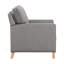 Fauteuil inclinable classique classique avec dossier rembourré en tissu et structure en bois massif pour la détente