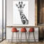 Giraffe Portrait Elegant Minimalist Contemporary Giraffe Nature Portrait Wall Art Print 1 Piece Wrapped Canvas Wall Art-1959727174