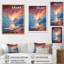 Symphonie glaciaire corail orange Iceberg I - impression-149066492-149066493