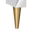Armoire Kd Legs en argent avec poignées dorées et espace de rangement 3 tiroirs en métal avec poignée en acrylique