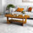 Modern Walnut Two-Tier Oval Coffee Table - Solid Wood With Stylish Legs - 55" Top & 40" Lower Shelf