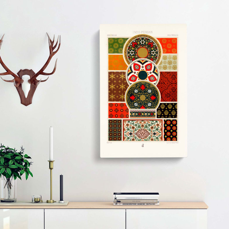 Indo-Persian Themed Patterns by Albert Racinet - Wrapped Canvas, 76cm H x 50cm W x 3cm D