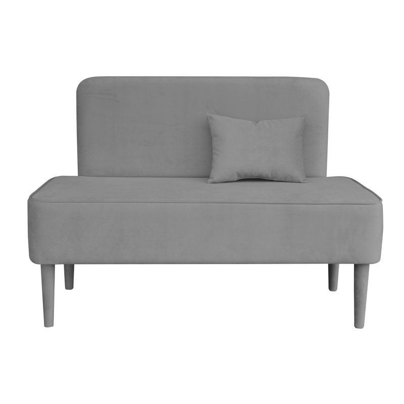 Pastel Upholstered Bench, Grey