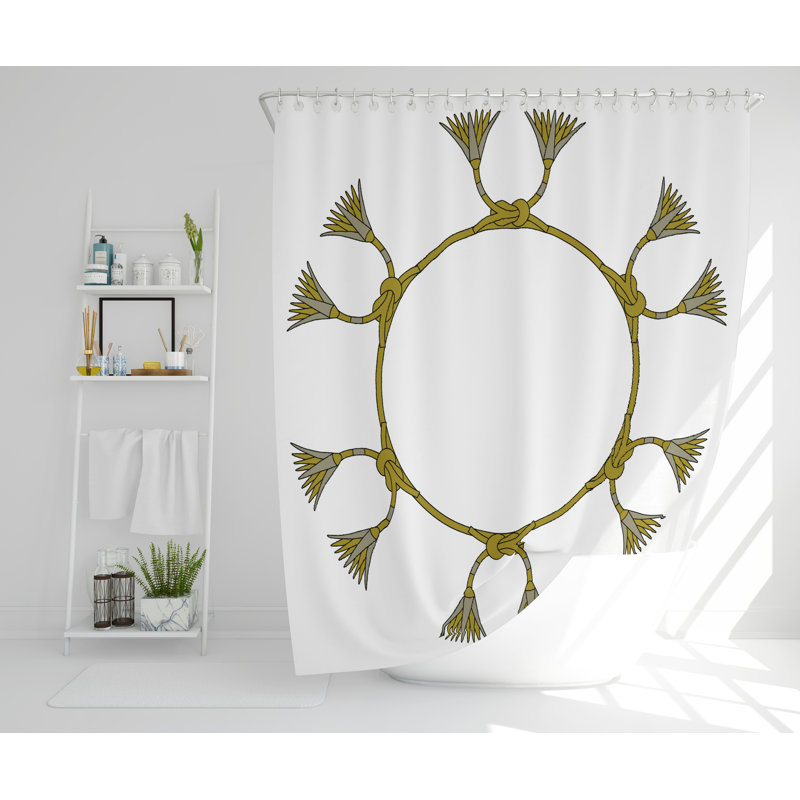 Styreman Polyester Shower Curtain Set, 168cm H x 168cm W