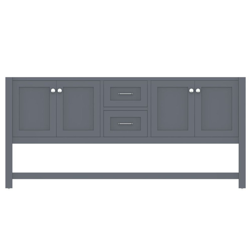 Base de meuble-lavabo double 71 po Wilmington seulement, gris