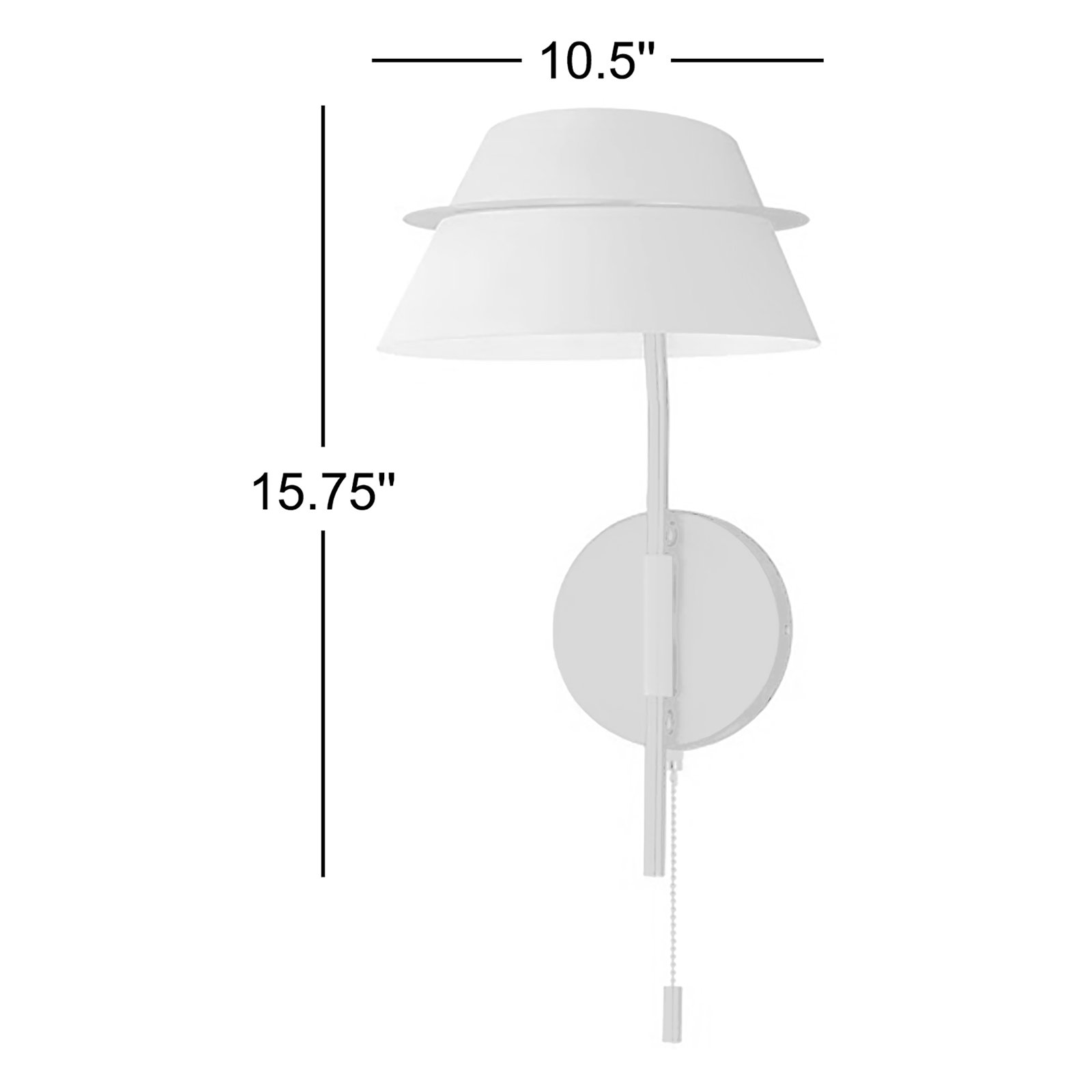 Mirena Single Light Steel Dimmable Wallchiere